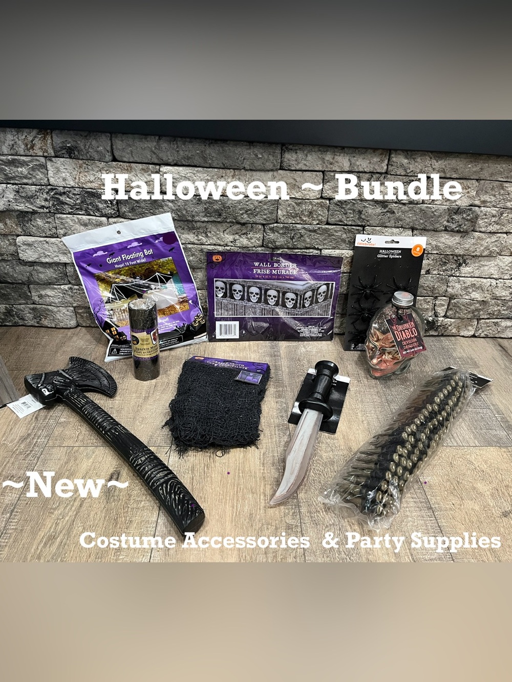 Halloween Party Supplies Daiquiri Mix & Costume Accessories Bundle -🎃🆕🎃